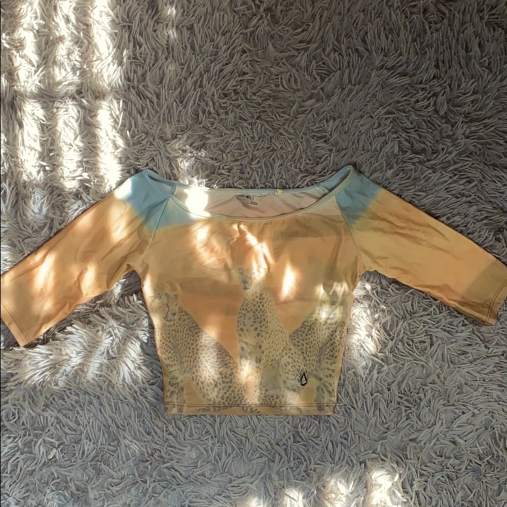 Cheetah portrait art Crop Top